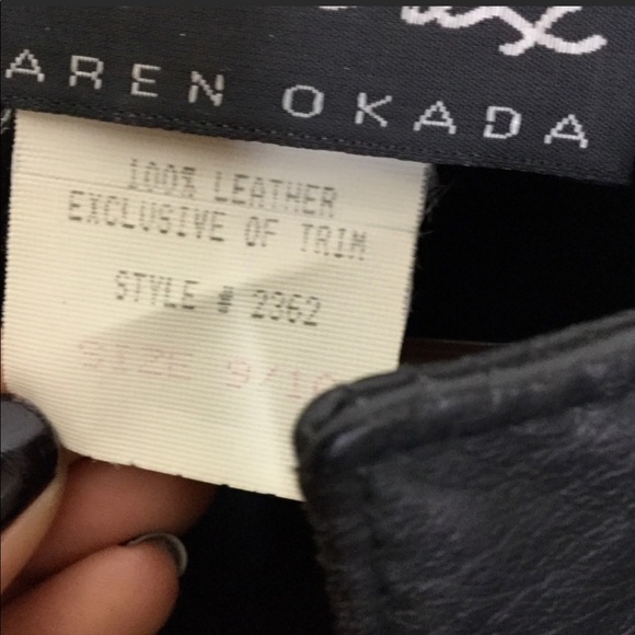 KAREN OKADA Vintage Cropped Leather Fringe Jacket - Picture 4 of 5